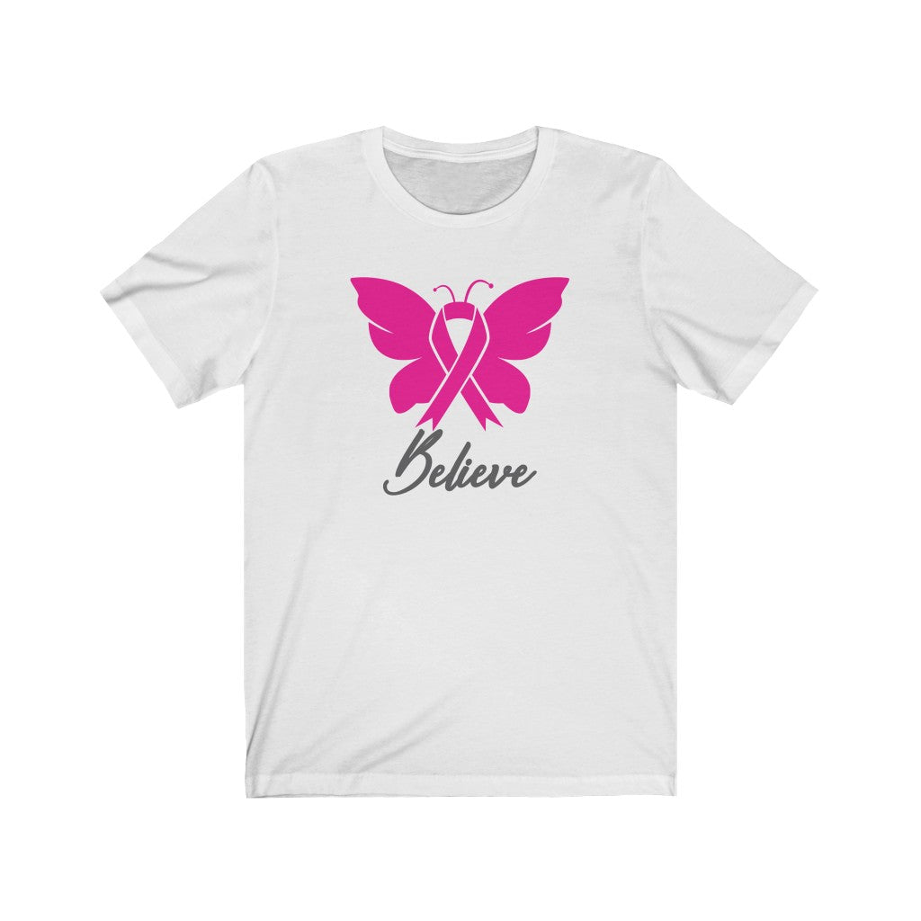Believe Butterfly | Breast Cancer Awareness T-Shirt