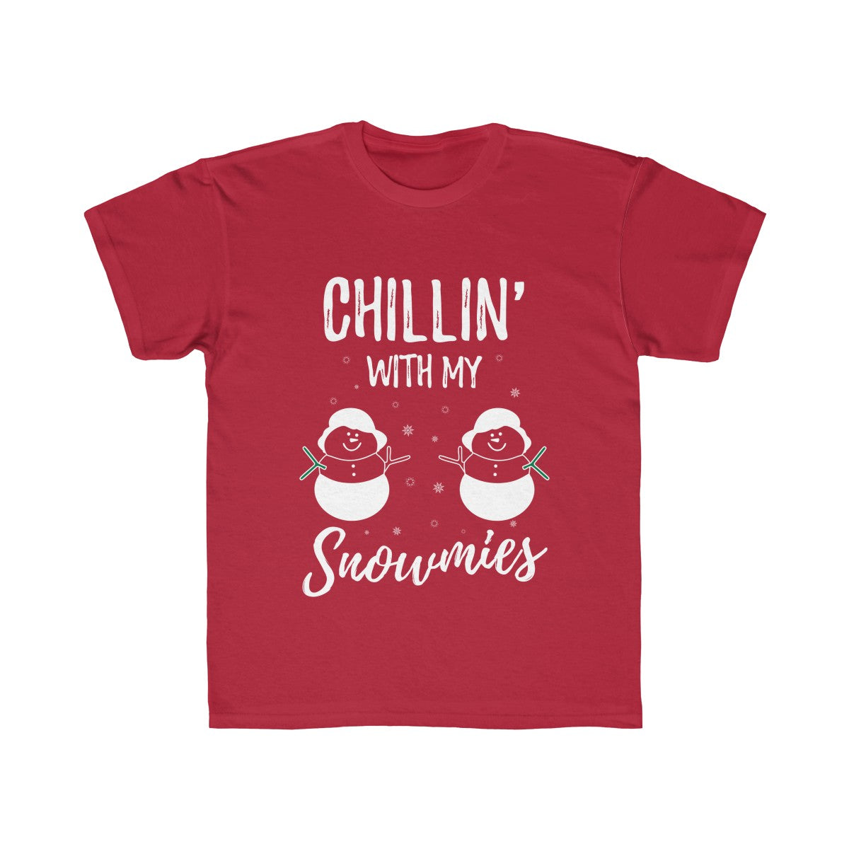 Chillin With My Snowmies Kids Tee | Holiday T-Shirt - Alpha Dawg Designs