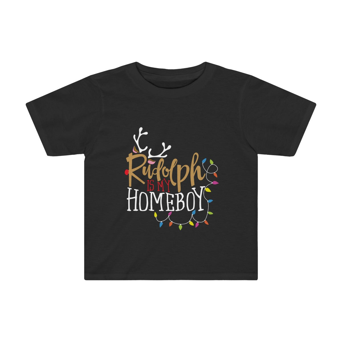 Rudolph is My Homeboy Toddler Tee - Alpha Dawg Designs
