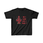 Deadpool I Don't Care Youth Short Sleeve T-Shirt - Alpha Dawg Designs