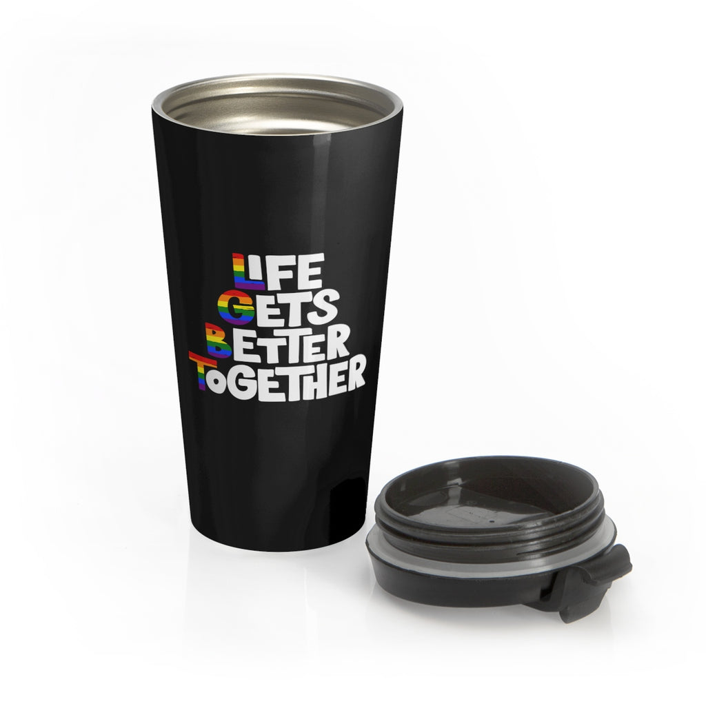 LGBT Stainless Steel Travel Mug - Alpha Dawg Designs