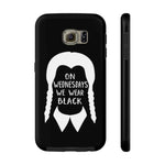 On Wednesdays We Wear Black Phone Case - Alpha Dawg Designs