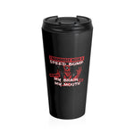 Deadpool Speed Bump Stainless Steel Travel Mug - Alpha Dawg Designs