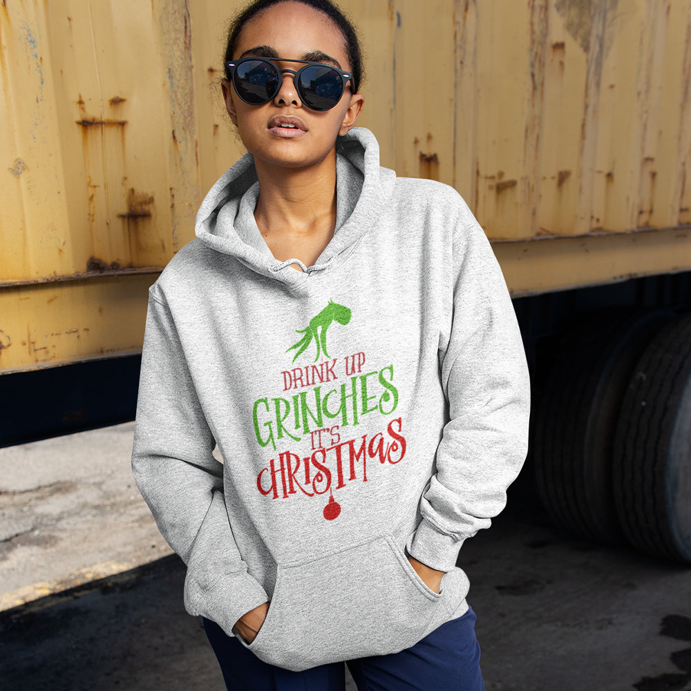 Drink Up Grinches Hooded Sweatshirt - Alpha Dawg Designs