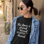 Coffee Obsessed Nurse T-Shirt - Alpha Dawg Designs