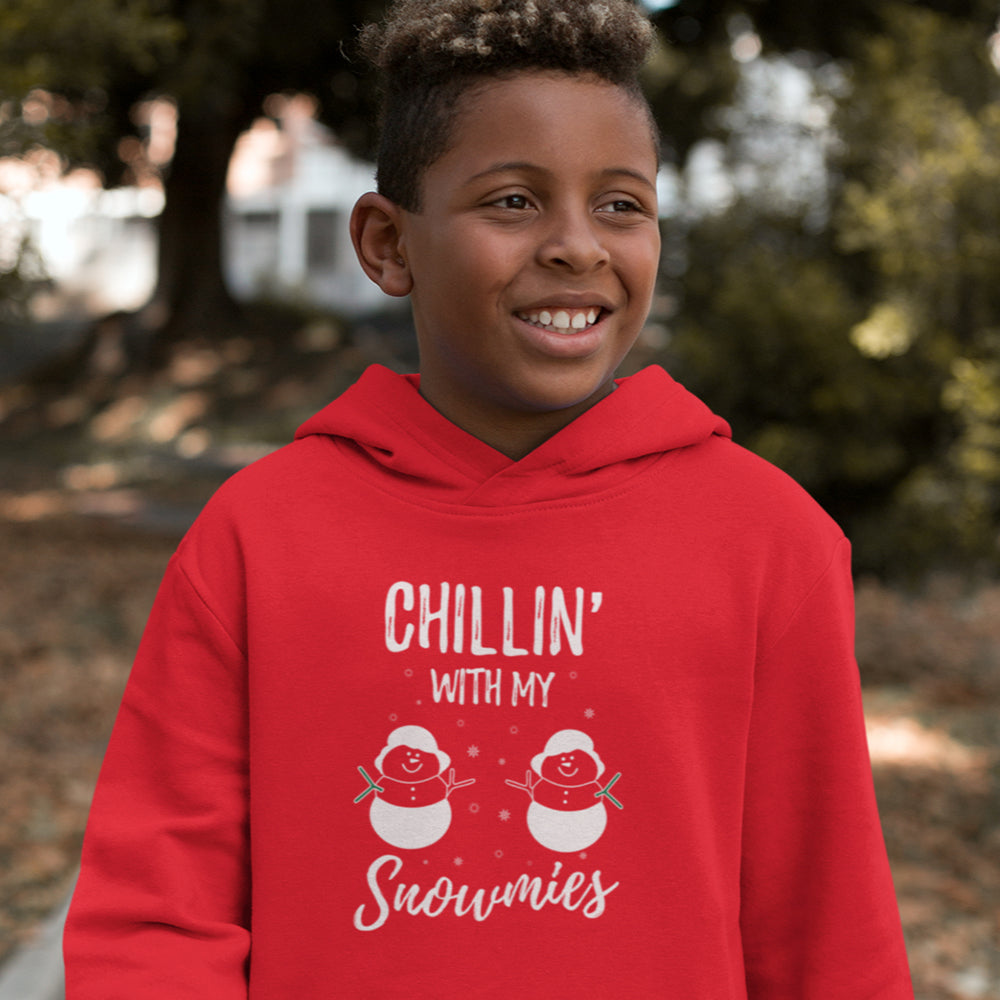Chillin With My Snowmies Youth Hoodie - Alpha Dawg Designs