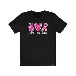 Peace Love Cure | Breast Cancer Awareness T-Shirt