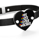 LGBT Leather Bracelet - Alpha Dawg Designs