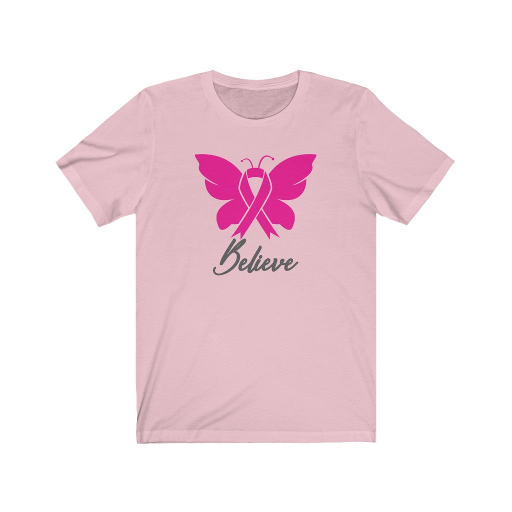 Believe Butterfly | Breast Cancer Awareness T-Shirt