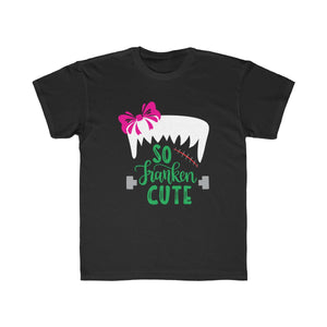 So Franken Cute Girls Tee | Halloween Graphic Tee | Girls Halloween Tee - Alpha Dawg Designs