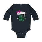 So Franken Cute Infant Girls Long Sleeve Onesie Bodysuit - Alpha Dawg Designs