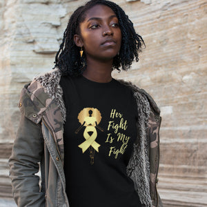 Queen Yellow Ribbon 'Her Fight' Tee - Alpha Dawg Designs