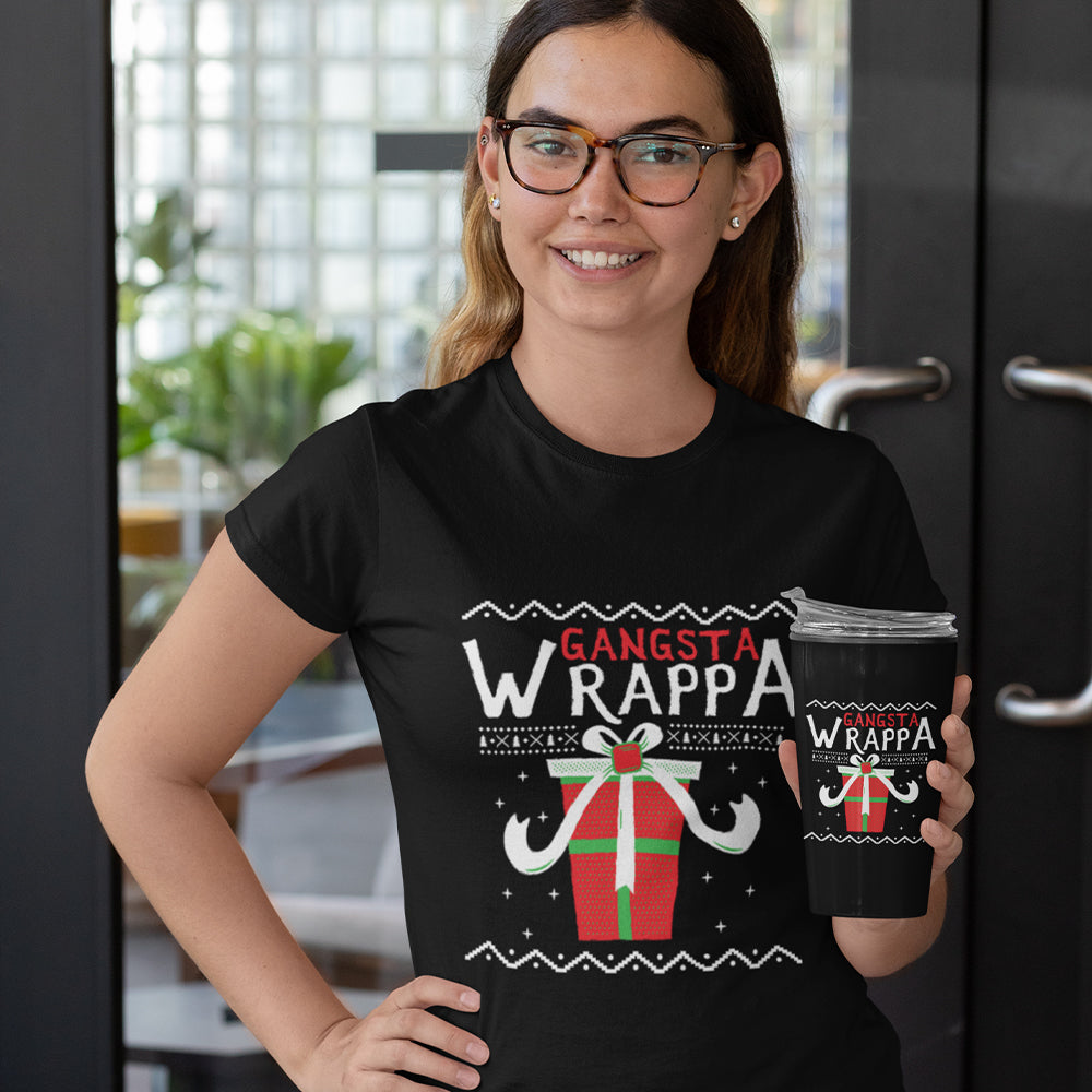Gangsta Wrappa Christmas T-Shirt - Alpha Dawg Designs