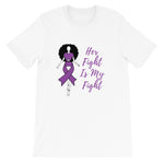 Queen Purple Ribbon 'Her Fight' Tee - Alpha Dawg Designs