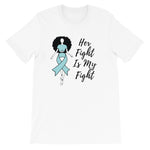 Queen Blue Ribbon 'Her Fight' Tee - Alpha Dawg Designs