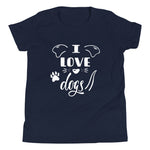 I Love Dogs Youth T-Shirt - Alpha Dawg Designs