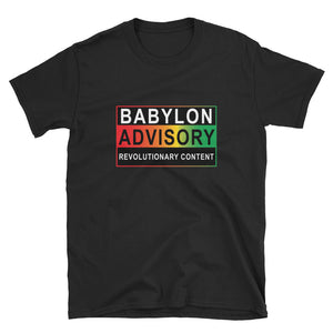 Babylon Advisory Revolutionary Content Short-Sleeve Unisex T-Shirt - Alpha Dawg Designs