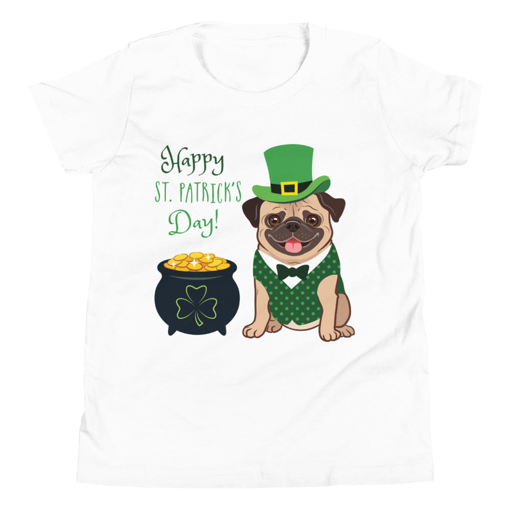 St. Patrick's Day Dog Youth T-Shirt - Alpha Dawg Designs