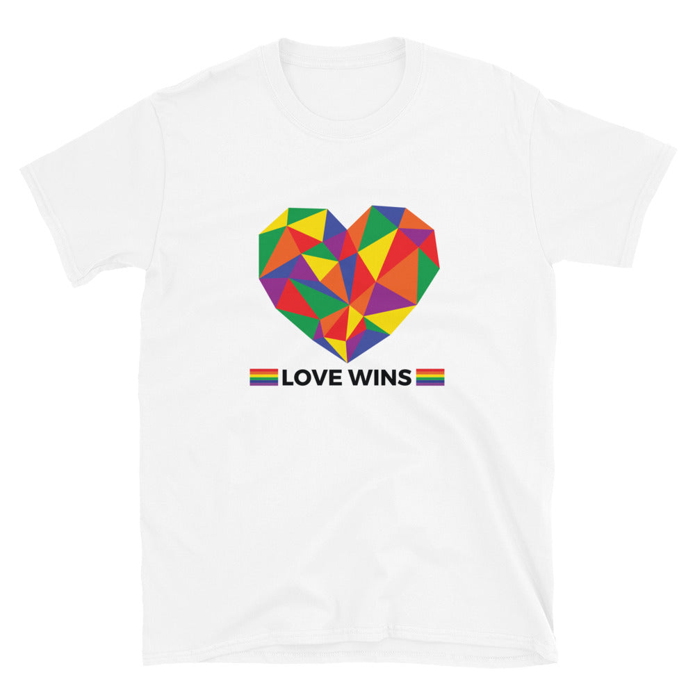 Love Wins LGBT Heart Graphic T-Shirt - Alpha Dawg Designs