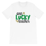 One Lucky Teacher Unisex T-Shirt - Alpha Dawg Designs