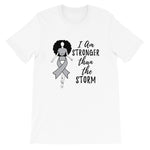 Queen Grey Ribbon 'Stronger Than The Storm' Tee - Alpha Dawg Designs