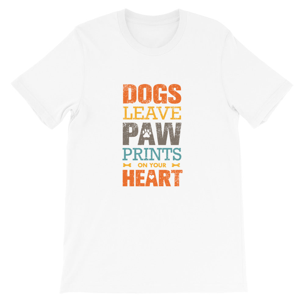 Paw Prints On Your Heart Unisex T-Shirt - Alpha Dawg Designs