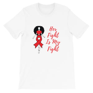 Queen Red Ribbon 'Her Fight' Tee - Alpha Dawg Designs