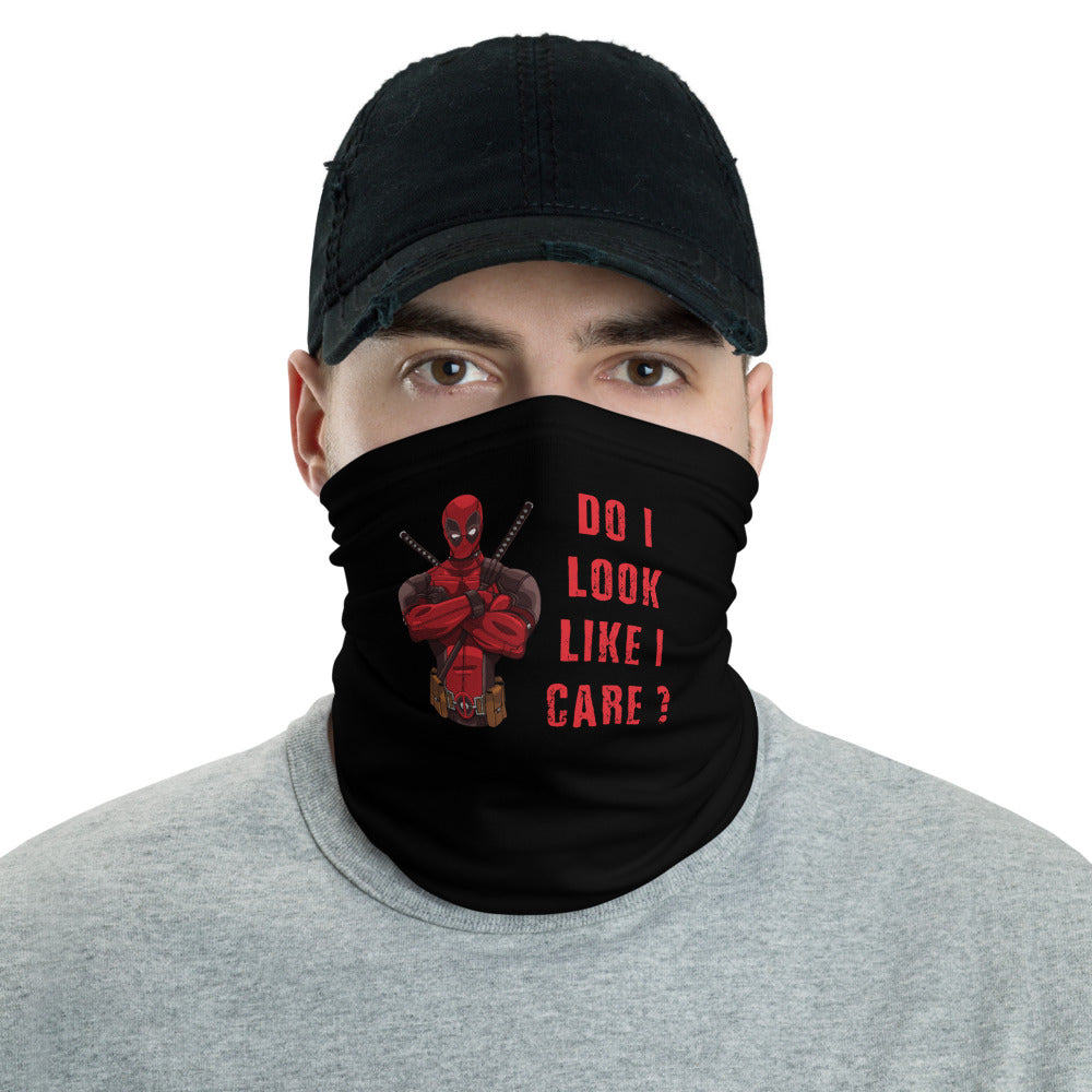 Deadpool Don't Care Face Mask/Neck Gaiter - Alpha Dawg Designs