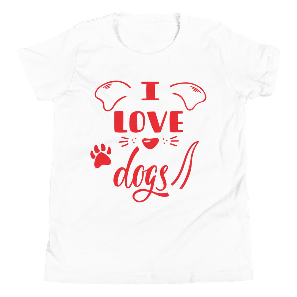 I Love Dogs Youth T-Shirt - Alpha Dawg Designs