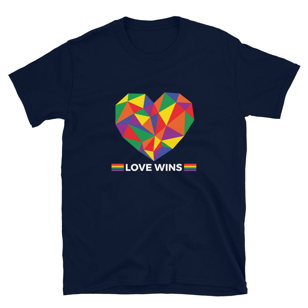 Love Wins LGBT Heart Graphic T-Shirt - Alpha Dawg Designs