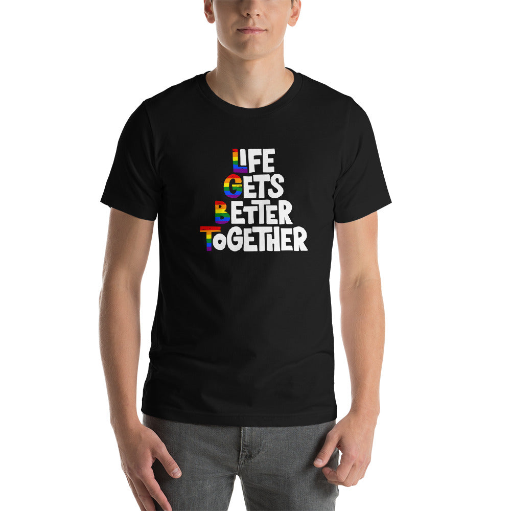 LGBT Unisex Short Sleeve Tee | LGBTQ Shirt | Gay Pride | Love is Love | Celebrate Diversity - Alpha Dawg Designs