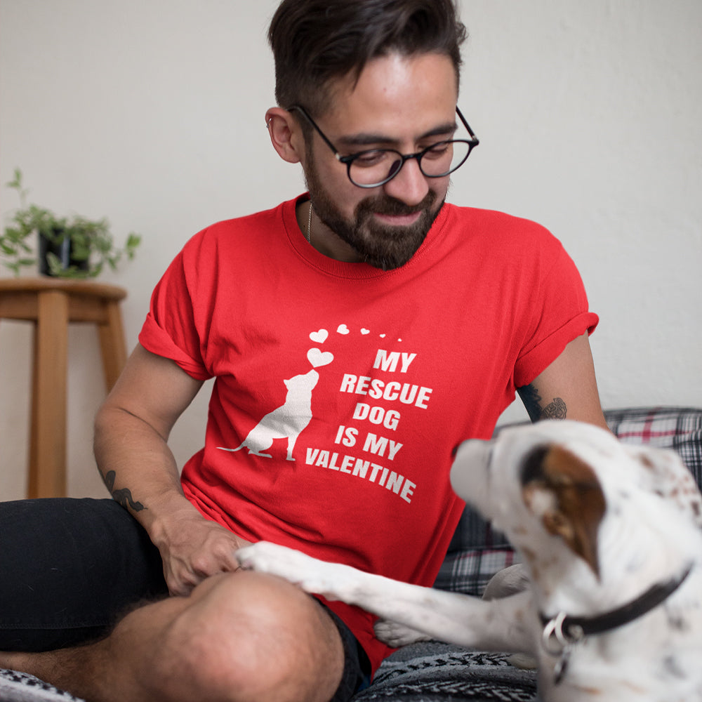 Rescue Dog Valentine Unisex T-Shirt - Alpha Dawg Designs