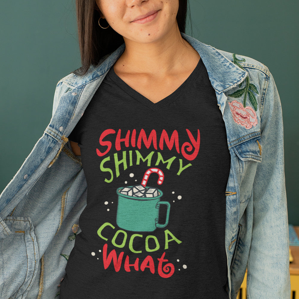 Shimmy Shimmy Cocoa What V-Neck Tee - Alpha Dawg Designs