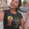 Queen Burgundy Ribbon 'Stronger Than The Storm' Tee - Alpha Dawg Designs