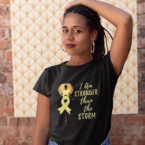Queen Yellow Ribbon 'Stronger Than The Storm' Tee - Alpha Dawg Designs